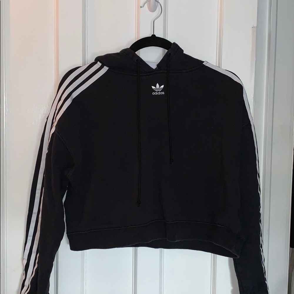 Women’s small Adidas crop hoodie black